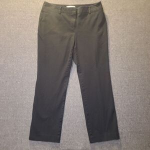 CHICO'S Black Dress‎ Pants Size 1 Short Straight Leg Workwear Trousers
